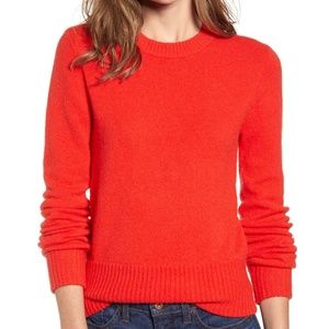 JCrew Cotton-Wool Teddie Sweater Christmas Red